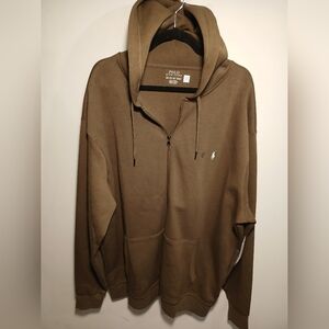 Polo by Ralph Lauren Men's Zip-Up Hoodie in Brown